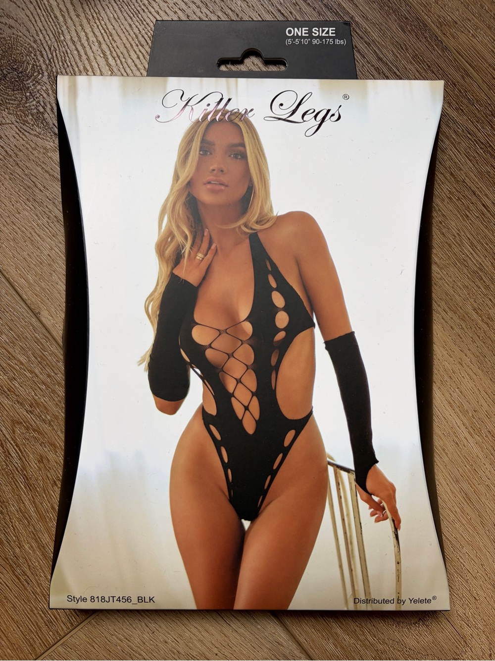 Kitten Legs Black Cutout One-Piece Bodysuit